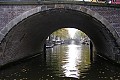Nice perspective of Amsterdam from under a canal bridge.