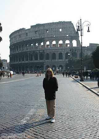 Edie in Front of the Colliseum